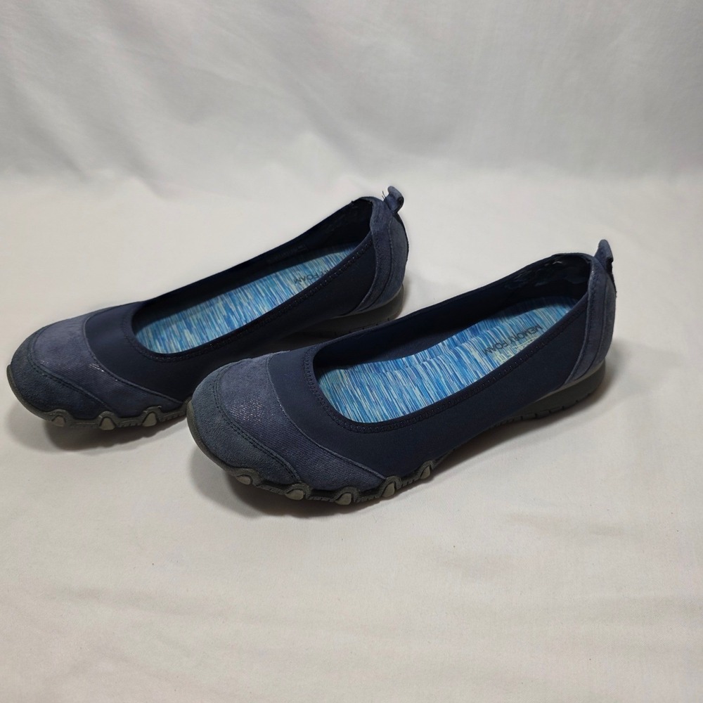 Skechers Fit EZ Relaxed Fit Womens Shoes Blue Slip On Flat Size 8.5 SN49225 - Picture 2 of 9